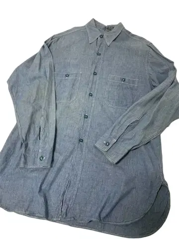 40s USN 샴브레이 셔츠 밴드 포함 미군 해군 구제 의류 빈티지