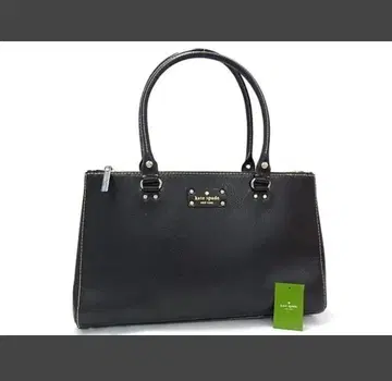 케이트 스페이드 블랙 가죽 토트백 핸드백