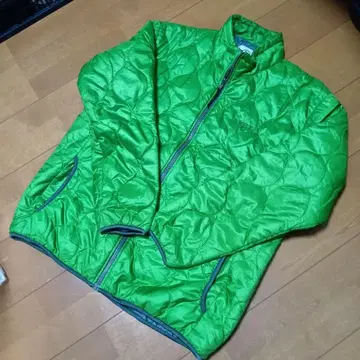 방한 AIGLE 그린 퀼팅 다운 자켓