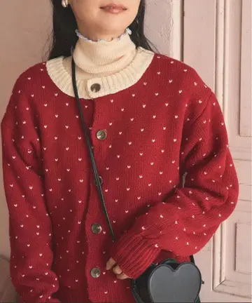 FREAK'S STORE 하트 무늬 리버서블 가디건