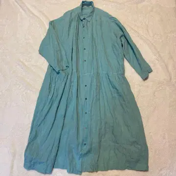 이치앤티크스 린넨 원피스 톤 다운 그린 스테디셀러 디자인 린넨 100%