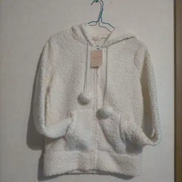 미사용품 LIZ LISA 플리스 자켓 사이즈 M 화이트 색상