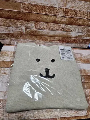 나가노 캐릭터즈 컬러 니트 백 화이트