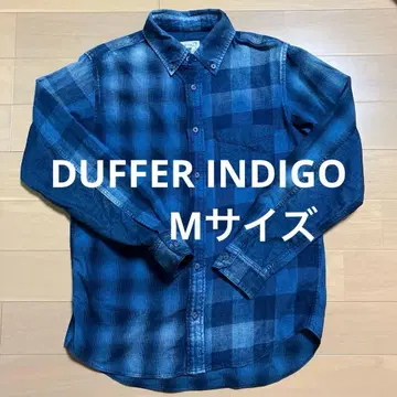 DUFFER INDIGO 체크 무늬 셔츠 M 사이즈
