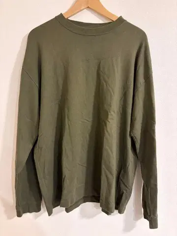 LOOPWHEELER 올리브 M 롱T 릴랙스 핏