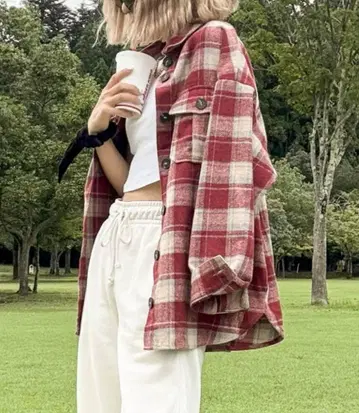 CURA CLOSET 체크 셔츠