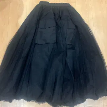 벌룬 튤 포켓 플레어 스커트