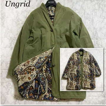 언그리드 리버서블 퀼팅 밀리터리 블루종 꽃무늬 보타니컬