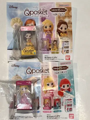 [ 미개봉 ] 디즈니 Qposket 미니어처 컬렉션 2개 세트