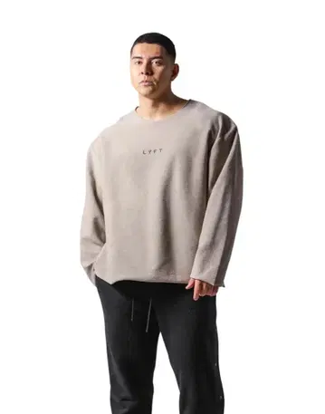 LYFT KNIT LIKE LOOSE SWEAT SHIRT (베이지)