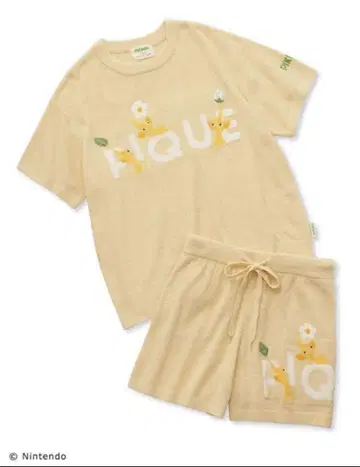 gelatopique x PIKMIN 자카드 풀오버 & 숏팬츠 세트