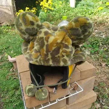 카모 패턴 귀도리 모자