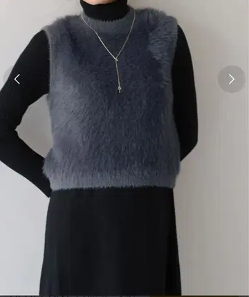 [ BLUE EAST ] 샤기 니트 베스트 그레이 성숙/러블리