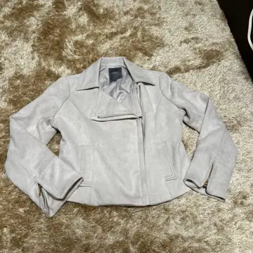 라이트 그레이 베이지 숏 자켓