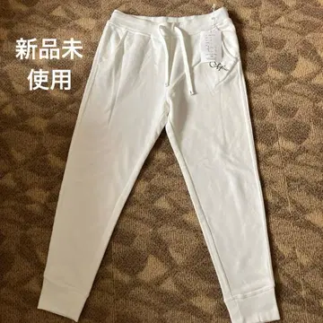 미사용 새상품 마사고 화이트 M 사이즈 조거 팬츠