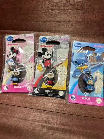 디즈니 미키 미니 스티치 큐피 콜라보 스트랩