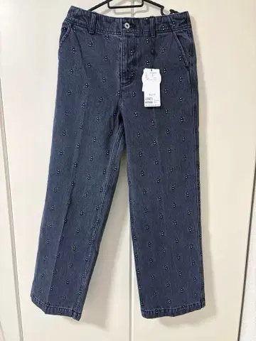 새상품 미사용 Loungedress 자수 데님 팬츠