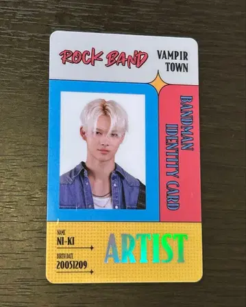 ENHYPEN WORLD 팝업 락밴드 SP 카드 니키