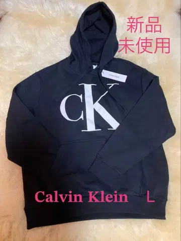 [ 새상품 미사용 ] 캘빈클라인 후드티 후드 부착 속기모 미국 L 사이즈