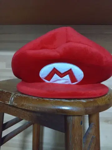 마리오 캡 빨간색 플리스 모자 수학여행 떠날 때