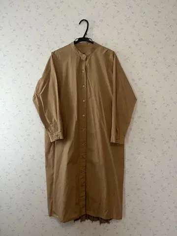 베이지 셔츠 원피스 긴팔