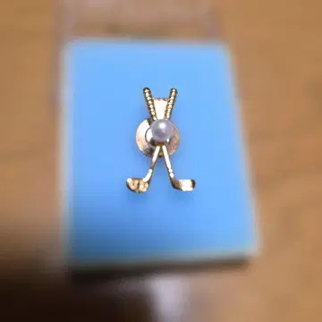 골프 클럽 디자인 넥타이핀 펄 장식