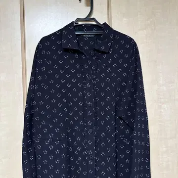 네이비 버튼 셔츠 원피스