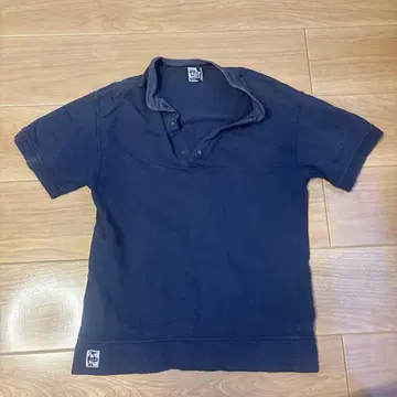 CHUMS 네이비 피케 셔츠 S 사이즈