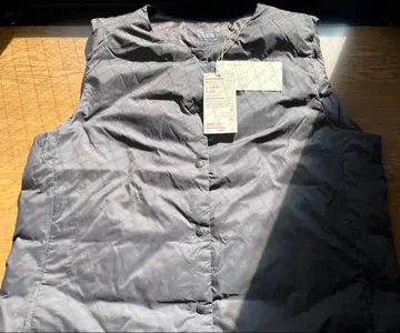 무인양품 XL 노카라 베스트 이너 다운 베스트 다크 브라운 새상품