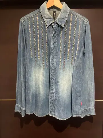 glamb 자수 데님 셔츠 M