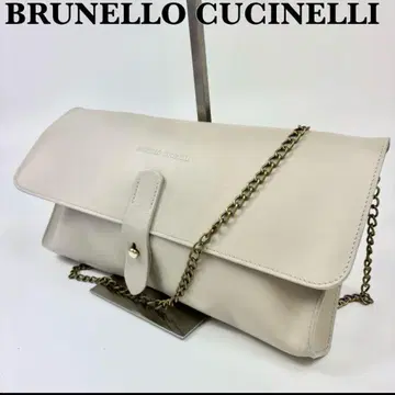 BRUNELLO CUCINELLI 베이지 가죽 숄더백
