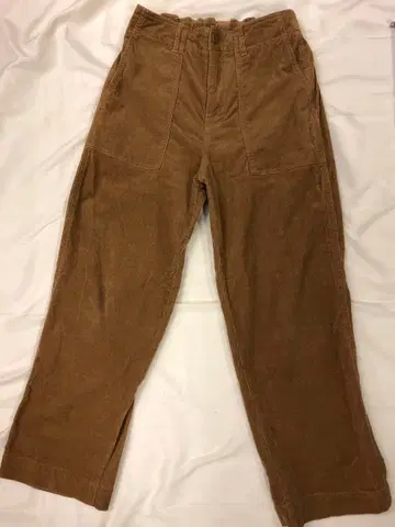 브라운 코듀로이 와이드 팬츠 M 사이즈