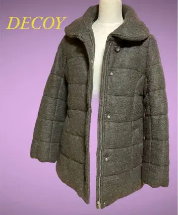택 포함 미사용 새상품 DECOY 울 코트 다운 자켓