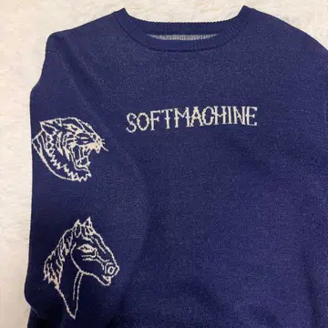 SoftMachine 네이비 니트 스웨터 L 호랑이