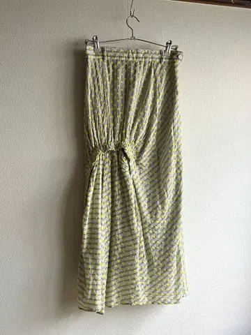 민트 디자인스 롱 스커트 꽃무늬