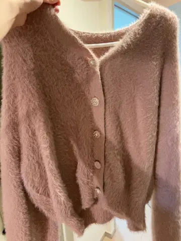 Ludic park 핑크 긴팔 가디건