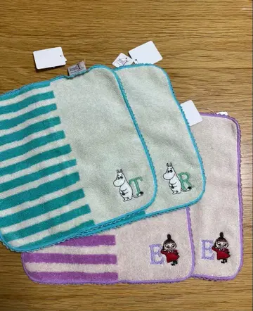 무민 캐릭터 타월 세트 손수건 4장 택 포함