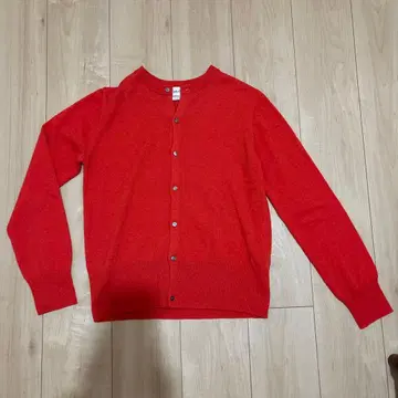 Mila Owen 주홍색 울 블렌드 가디건