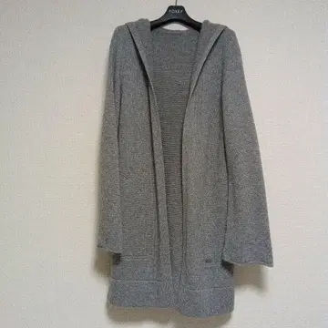 폭시 캐시미어 100% 롱 가디건 후디