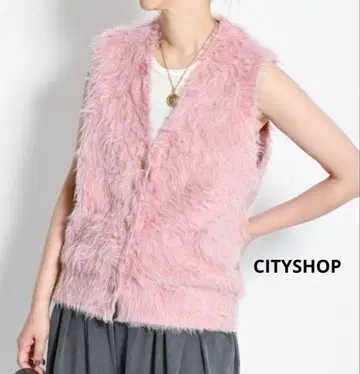새상품 CITYSHOP 브러싱 니트 베스트