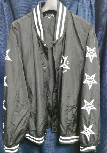 reflem 프린트 바시티 자켓