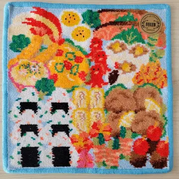 새상품 러브러리 바이 페이러 손수건 와쿠와쿠 벤토 블루