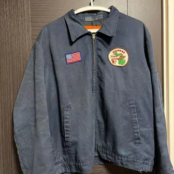 USA제 RED KAP TOMCAT 자수 패치 워크 자켓 블루종