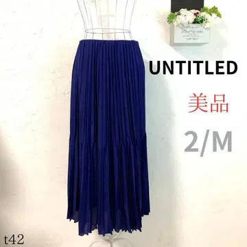 새상품급 UNTITLED 언타이틀 스커트 롱 기장 플리츠 밴딩 M
