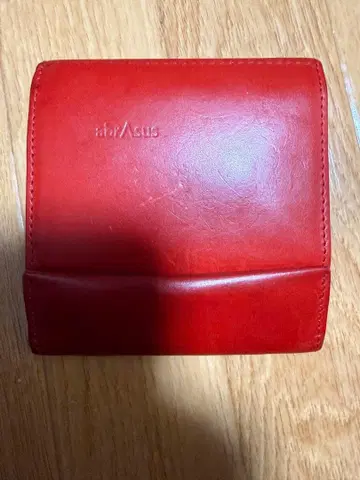 아브라사스 얇은 지갑 부테로 가죽 에디션 레드