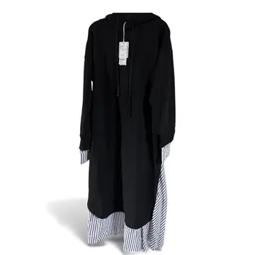 [미사용 새상품] UN3D. 도킹 맨투맨 원피스 38 블랙