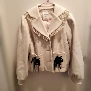 AnkRouge 레이스 울 코트