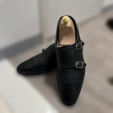 REGAL 블랙 더블 몽크 슈즈 25cm