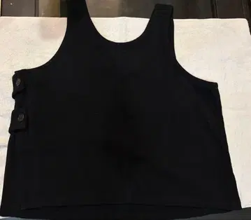 요지 야마모토 블랙 슬리브리스 상의 M~L 사이즈