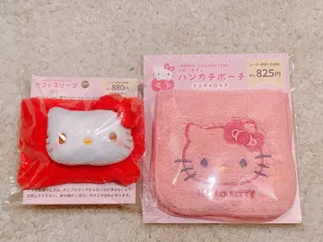 [ 한정품 ] 산리오 헬로키티 손수건 파우치, 카페 슬리브